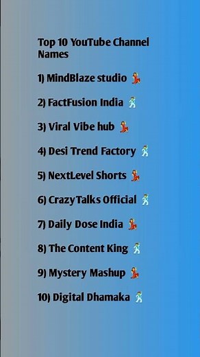 Top 10 Best YouTube Channel Name Ideas 🔥 | Unique & Catchy Names 2026📝 #shortsfeed # #youtubestudio