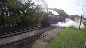 Polar Express 1225 train leaves Howell