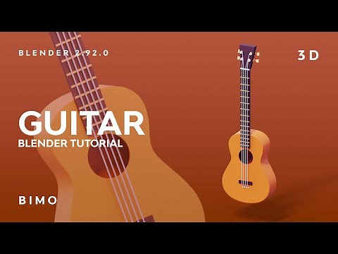 Tutorial Basic Blender 3D | How to create 3d guitar acoustic