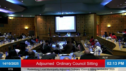 Rustenburg Local Municipality Adjourned Ordinary Council Sitting | Office of the Executive Mayor Rustenburg Local Municipality