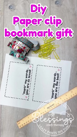 Super easy paperclip book mark gift #easycrafts #dollartreediy #diybookmark | Blessings Craft Therapy