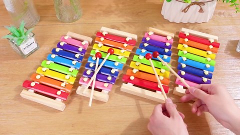 6 Pcs Xylophone for Kids Wooden Xylophone with Mallets Musical Instrument Wood Baby Percussion Kit Christmas Birthday Gifts for Boys Girls Educational Preschool Instruments Toddler Toys