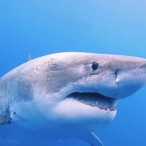 Up close & personal with Deep Blue Deep Blue is the largest Great White Shark ever caught on camera by marine biologists. Deep Blue is 20-foot long (6 meters), and weighs roughly 2.5 tons, thats 2,500 kg's or 5,511 Lbs... Scientists also believe Deep Blue is around 50 years of age. What a Beauty. Video Credits: Ocean Ramsey (the Diver) Juan Sharks One Ocean Diving. | Rosie the Shark
