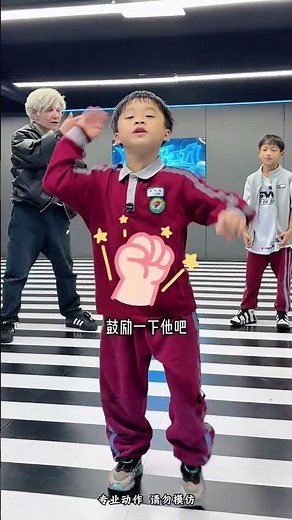 The kid is challenged to breakdance again Part 2