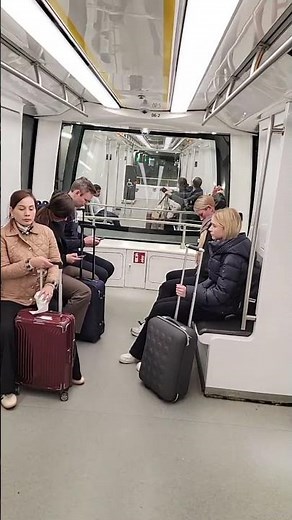 Underground shuttle bus connecting the main building of Terminal 2 and the satellite concourse ❤️