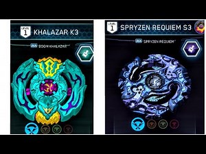 Beyblade Burst Evolution Spryzen Requiem QR Code and Boom Khalazar QR Code