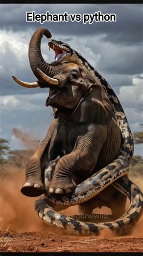 Giant Python vs. Angry Elephant: The Ultimate Jungle Battle! 🐘🐍