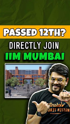 IIM Mumbai After Class 12th? 😱#jee #iim #jee2026 #jeemains #btech #college #mumbai #shorts #iit