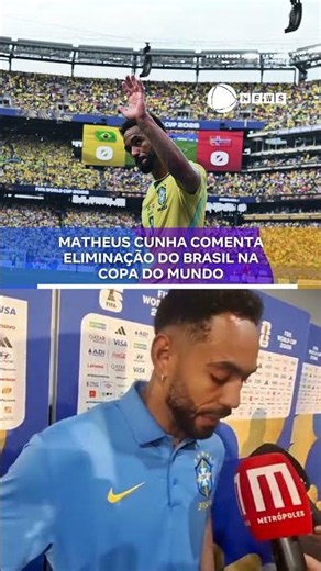Matheus Cunha reflects on Brazil's World Cup elimination.📲 #RecordNews #News #Shorts
