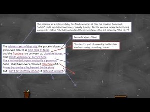 Carol Rumens - 'The Emigrée' - Annotation