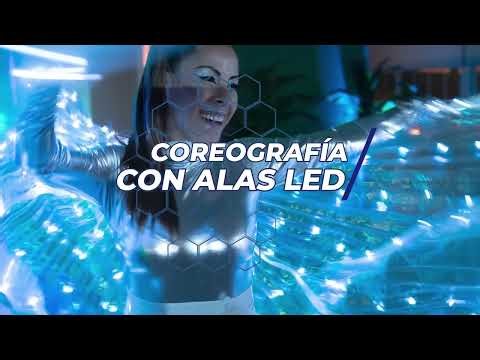 Coreografía de baile con Alas LED - Saturnalia Show