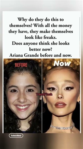 Ariana Grande: then vs now 👀✨ #arianagrande #beforeandafter #viral #shorts