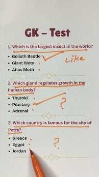 GK & Science Quiz | Can You Get 6/6? 🌍🧠 #GKQuiz #ScienceQuiz #Learning