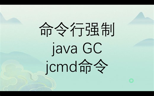 命令行强制javaGC与jcmd命令