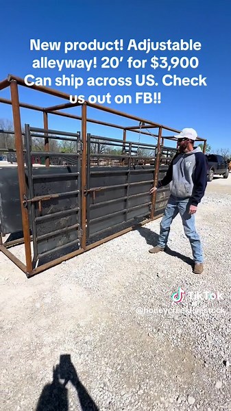 Want a great quality adjustable alleyway call us at honey creek 417-597-1249#honeycreeklivestockequipment #workingcattleranch #ranch #missourirancher #farmwork #cattle #ranchlife #workingranchhorse #cowboyshit #savetheamericanrancher #portablecorrals #ranchingfamily #cuttingcalves #pipe #ranchhand #cattlefarmer #ranchhand #cattlefarmer #feedbunk #ranchesofoklahoma #workingcattle