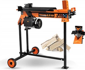 PROYAMA Electric Log Splitter with Stand, 6.5Ton 2700W 15A Motor, Electric Powered Wood Splitter with Cross Wedge