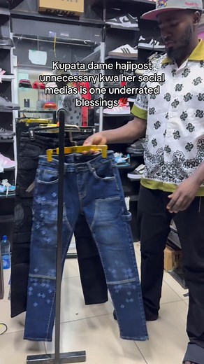 Designer jeans🔥 @_gadd__ Call/DM/Whatsapp 0798317763 to place your order. SHOP LOCATION … NAIROBI TOWN RONALD NGALA STREET ROYAL PALMS MALL .. WING B FIRST FLOOR … SHOP BM 39 WE DELIVER COUNTRYWIDE AND WORLDWIDE. Click on the link below to direct you to our whatsapp wa.me/254798317763 . . Disclaimer: As by law I have no right of ownership on the brand of the product posted. I am not affiliated to any brand posted. The owner has full rights of owhership. | G WEAR