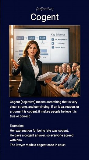 English word 'cogent' adjective C1