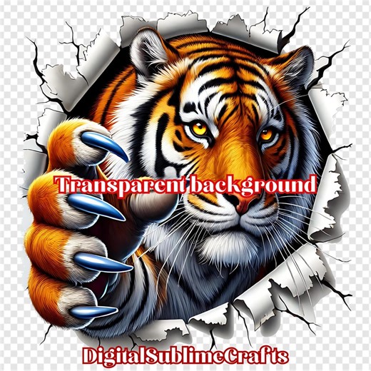 Watercolor Tiger Scratch PNG: Aggressive Claw Art (digital Download) - Etsy