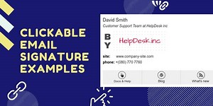 Create clickable email signature from templates for marketing