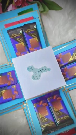 Birthday explosion gift box ☑️🎁#chocolate # @Unboxing_with #shorts .
