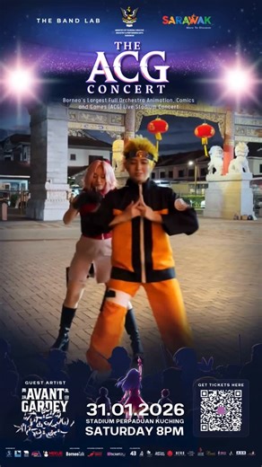 The Band Lab on Instagram: "CAN YOU SEE OUR SILHOUETTE? 👥 Naruto and Sakura are here to show you how it’s done! 🔥 Naruto fans, are you ready for more? We got you 😉 Enjoy your favourite Naruto songs at The ACG Concert this 31st January at Stadium Perpaduan!! Haven’t gotten your tickets yet? Get yours NOW to catch Naruto in action by scanning the QR code or through the link ➡️ https://www.ticket2u.com.my/event/43801 See you there 🥷✨ #naruto #orchestra #animedance #anime #kuching"