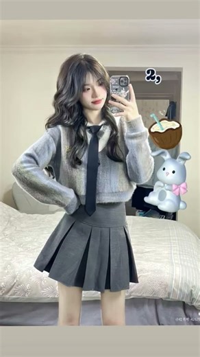 #outfit skirt and ideas for girl.trend video🎥 🌷🎀