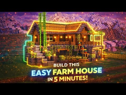 Easy Farm House in 5 Minutes! (Minecraft)