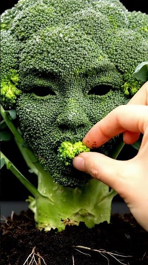 “Real Vegetables with Human Faces | Natural ASMR Feeding Trend 🍅🥦 (So Satisfying!)”