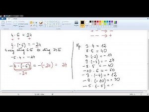 Liczby dodatnie i liczby ujemne. Mnożenie i dzielenie - część 1, klasa 6