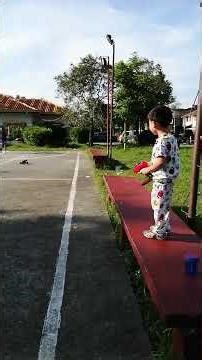 Playing remote control monster truck