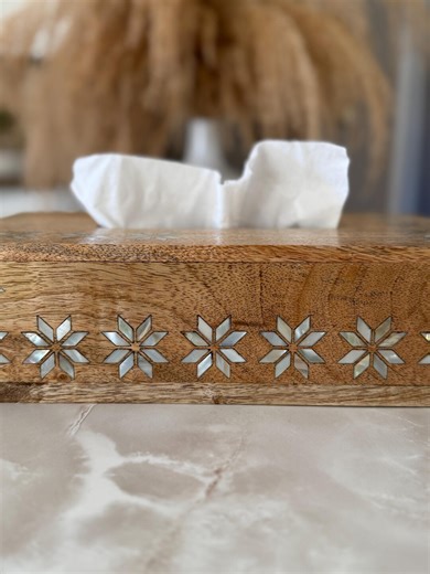 Mango Wood Tissue Box Cover, Mother of Pearl Tatreez Inlay, Palestinian Decor, Luxury Wooden Tissue Holder, Middle Eastern Home Decor - Etsy