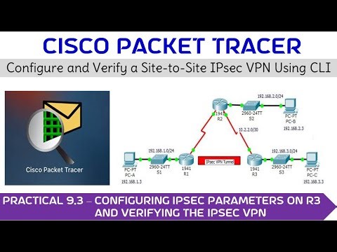 Practical 10.3 - Configure IPsec Parameters on R3 and Verify the IPsec VPN