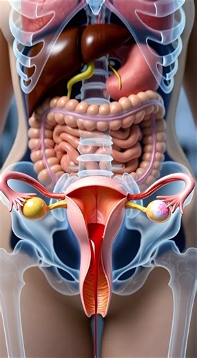 Menstrual Cycle Explained In 3D | Female Reproductive System Ep.2 #biosketch #shorts