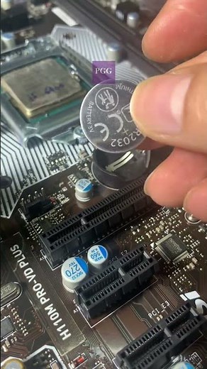 How to Replace the CMOS Battery on a MSI H110 Motherboard #shorts #pgg #pcbuild #h110