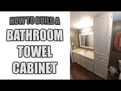 DIY Bathroom Towel Cabinet - Free Plans!