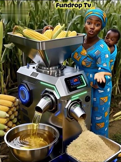 This modern corn oil processing machine produces tons of cooking oil from corn in minutes. Amazing!