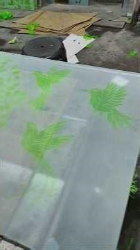 chidiya design glass tafan glass #desain #art #painting