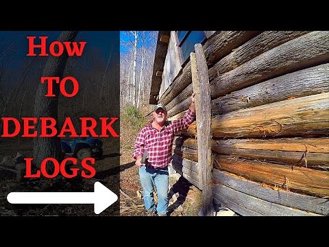 *EASY METHOD* HOW TO DEBARK LOGS | DEBARKING LOGS EASILY