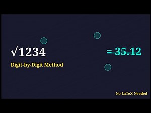 Digit-by-Digit Square Root Method | Easy Step-by-Step Tutorial for Beginners