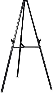 Amazon.com: Ghent 19250 Triumph Folding Display Easel- 37"- 62" adjustable height for table top/floor, gray : Everything Else