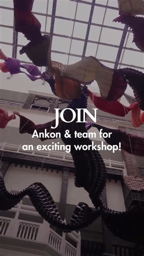 The Kunj on Instagram: "Loved the 100 Saree installation? Now is your chance to join us for a hands-on workshop with Team Oriecture and learn about the techniques involved in creating this majestic installation 😍 Discover the magic of origami while turning paper into a glowing lamp. In this hands-on workshop, you’ll fold and assemble a captivating paper lamp, learning how simple origami techniques can transform a flat sheet into light and form. The session is relaxed and beginner-friendly, so n