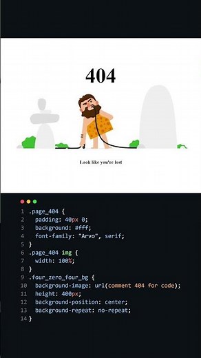 404 PAGE NOT FOUND ANIMATION USING CSS!