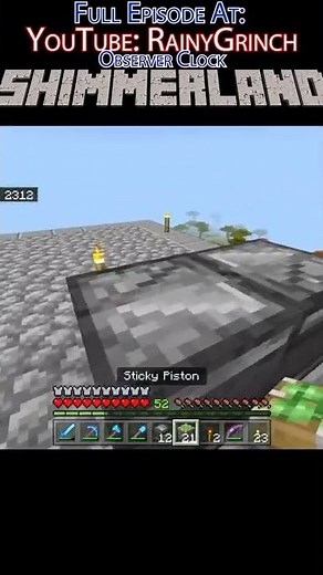 Observer Clock Red Stone Minecraft Tutorial with Switch