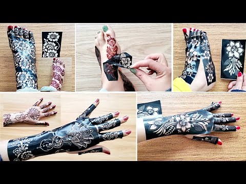 استكرات حناء رائعة ومنوعة ونتائج مذهلة 😍استكرات 😍9 Beautiful Stickers Mehndi Design