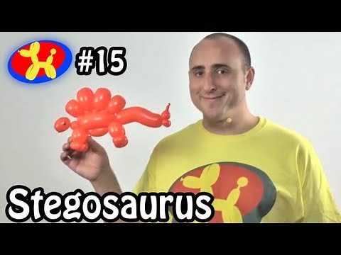 Two Balloon Stegosaurus Dinosaur - Balloon Animal Lessons #15