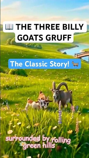 The Three Billy Goats Gruff 🐐 | Story for Kids #shorts