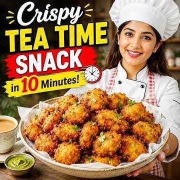 Crispy Tea Time Snack in 10 Minutes! No Bread, No Flour! Crispy Evening Snack Everyone Will Love