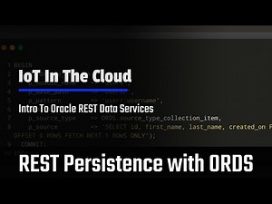 Intro To Oracle REST Data Services For Easy HTTP Based Data Storage