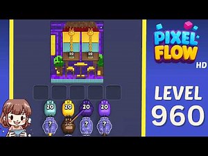 Pixel Flow Level 960 Solution Walkthrough